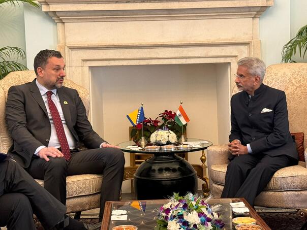 On February 21, 2024, on the sidelines of the Raisina Dialogue conference, the Minister of Foreign Affairs of Bosnia and Herzegovina, Elmedin Konaković, led the BiH delegation at a bilateral meeting with the Minister of Foreign Affairs of India, Subrahmanyam Jaishankar.